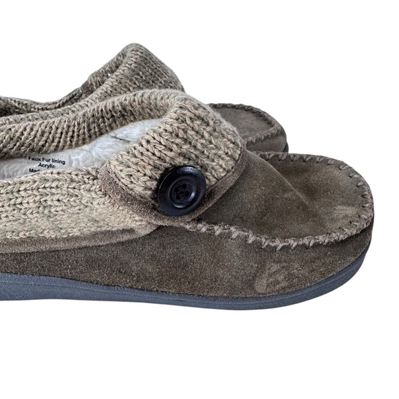 Clarks Brown Sweater Collar Clog Slippers Women 9 - Picture 2 of 15